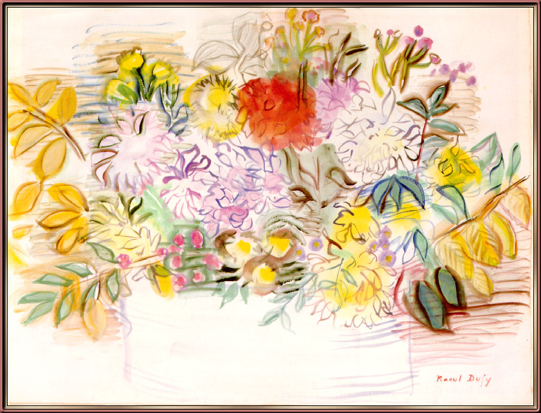 Bouquet of flowers - Raoul Dufy Tablo