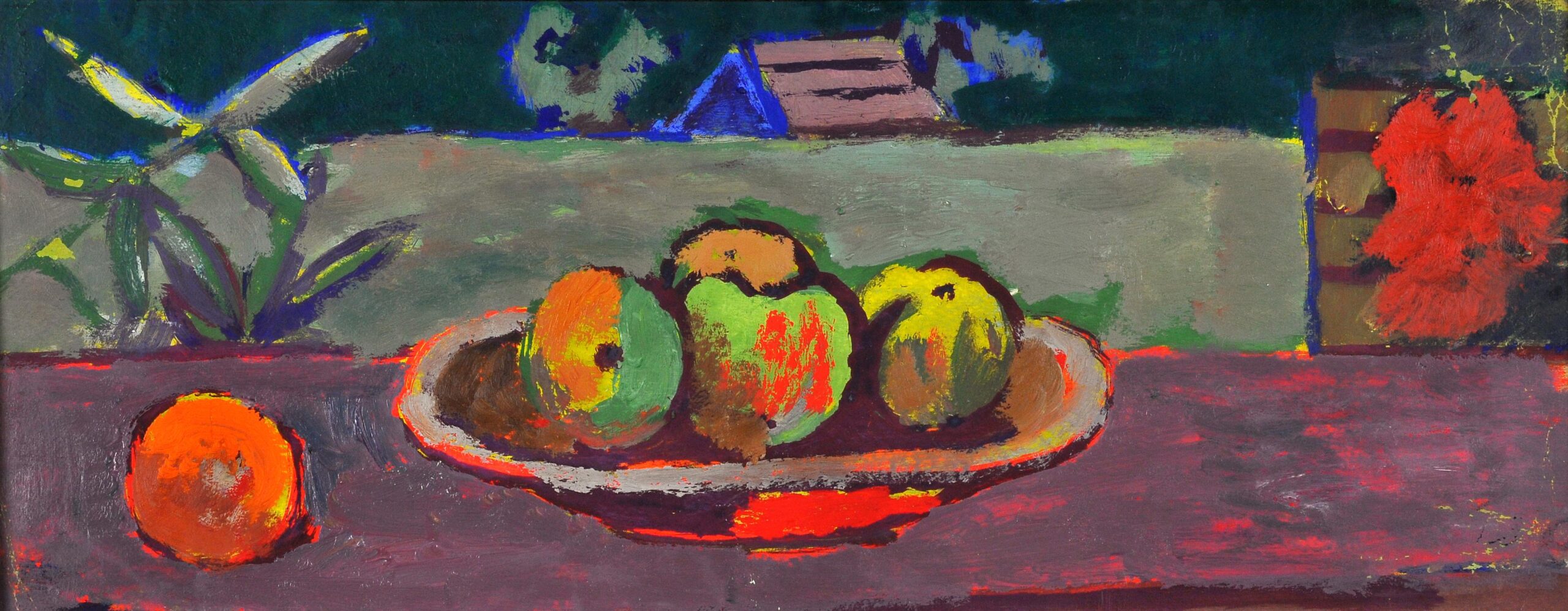 Bowl with Apples (1950) - Roman Selsky Tablo