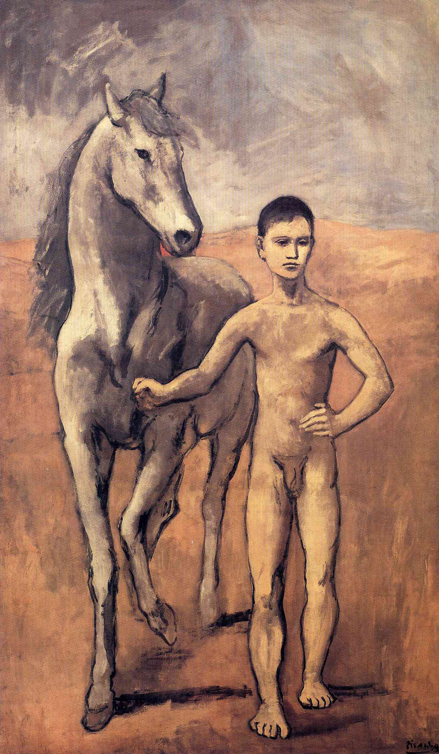 Boy leading a horse (1906) - Pablo Picasso Tablo