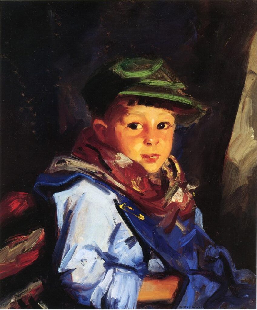 Boy with a Green Cap (also known as Chico) (1922) - Robert Henri Tablo