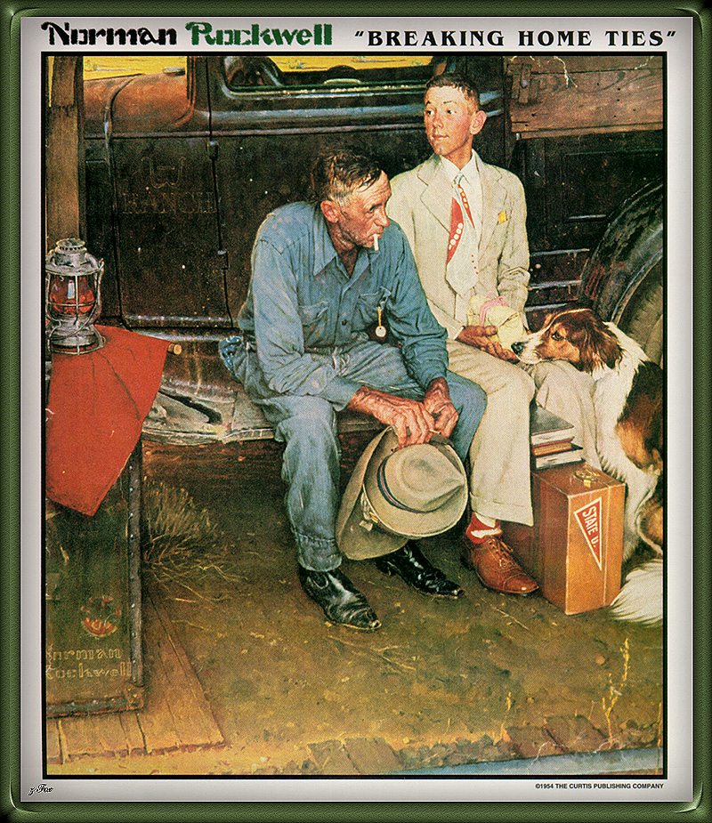 Breaking Home Ties (1954) - Norman Rockwell Tablo