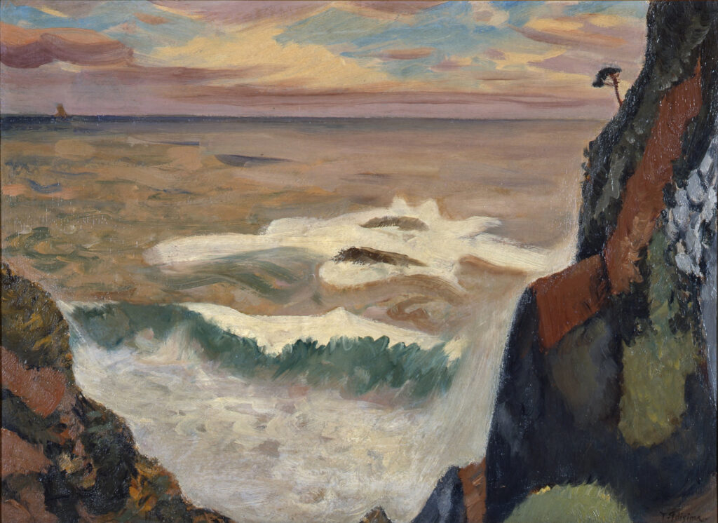 Breaking Waves at Daio Misaki (1932) – Fujishima Takeji Tablo