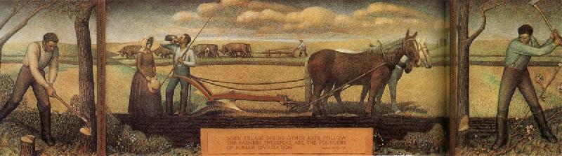 Breaking the Prairie (1936) - Grant Wood Tablo