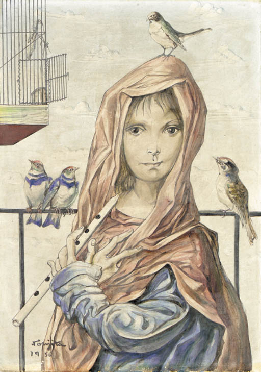 Breton Woman (1956) – Tsuguharu Foujita Tablo