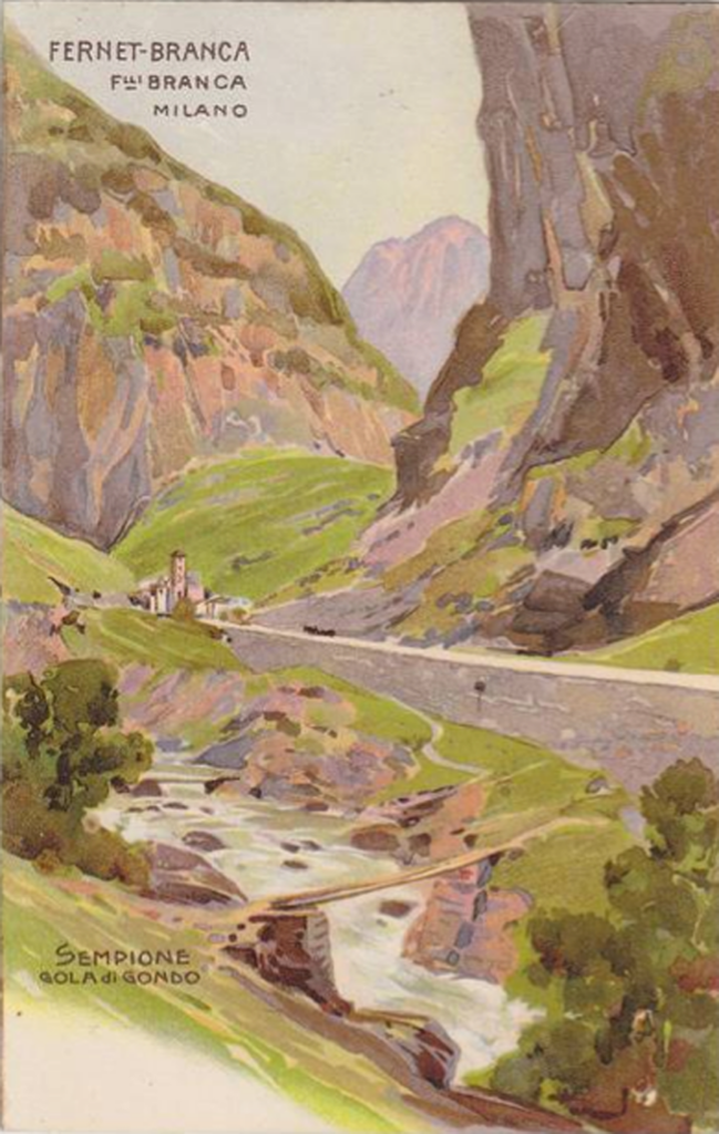 Briga svizzera gole di gondo (1906) - Leopoldo Metlicovitz Tablo