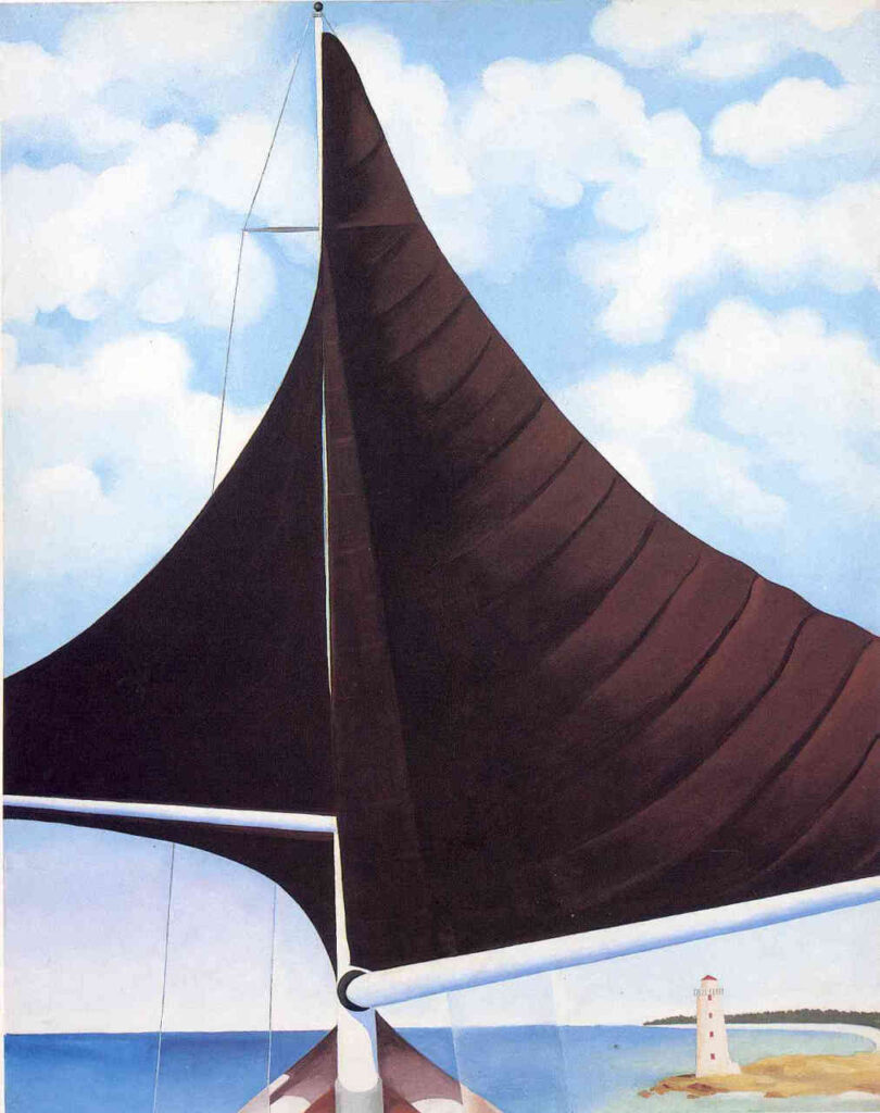 Brown Sail, Wing on Wing, Nassau - Georgia O'Keeffe Tablo