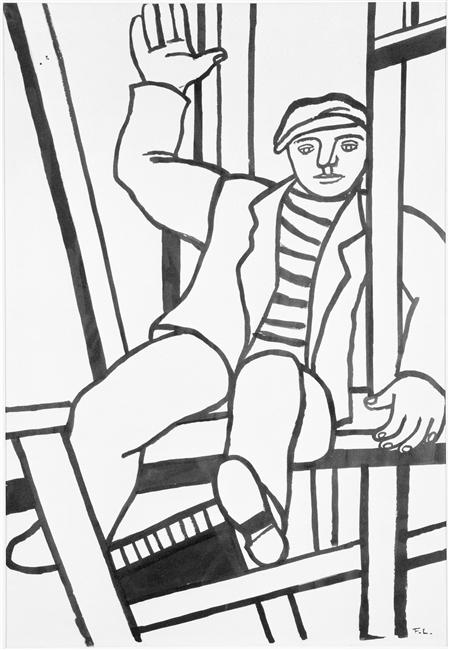 Builder, character in the framework - Fernand Léger Tablo
