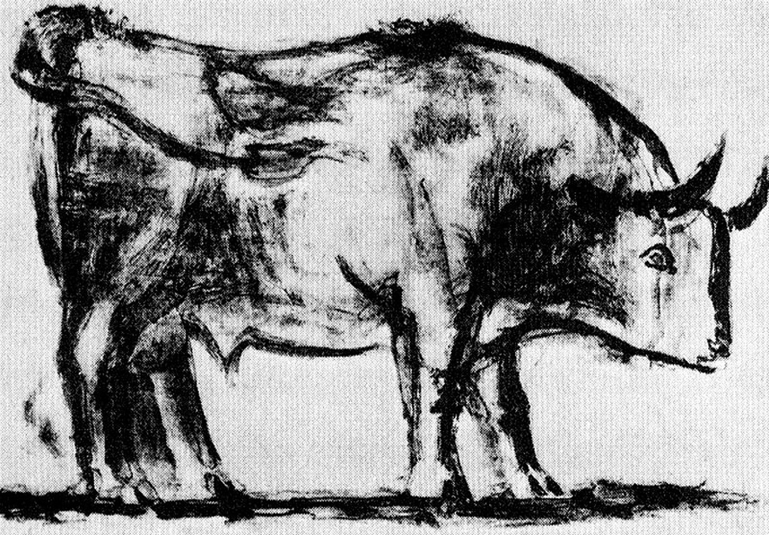 Bull (plate I) (1945) - Pablo Picasso Tablo