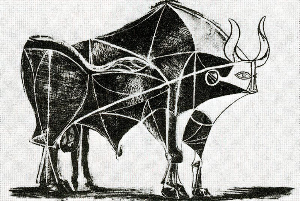 Bull (plate V) (1945) - Pablo Picasso Tablo