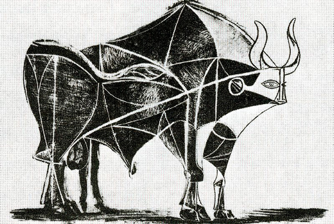 Bull (plate V) (1945) - Pablo Picasso Tablo