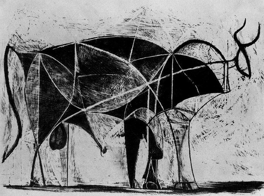 Bull (plate VI) (1945) - Pablo Picasso Tablo