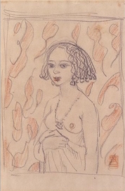 Bust of a Female Nude – Fujishima Takeji Tablo