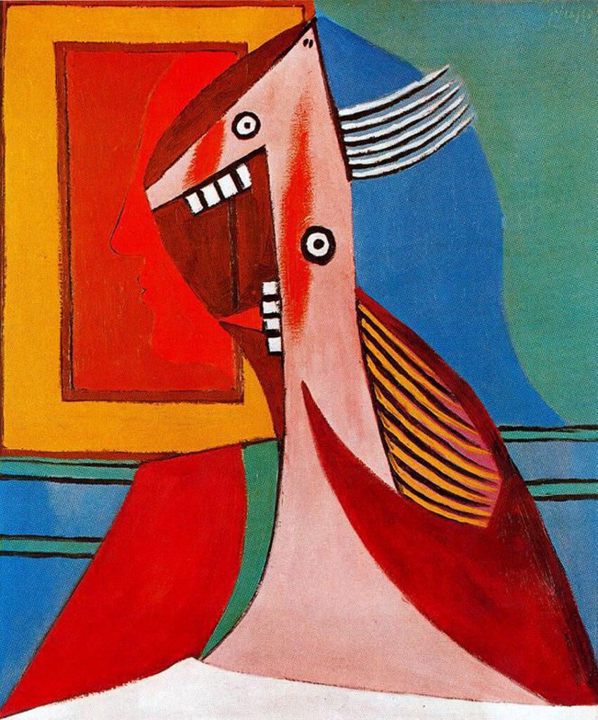 Bust of a woman and self portrait (1929) - Pablo Picasso Tablo