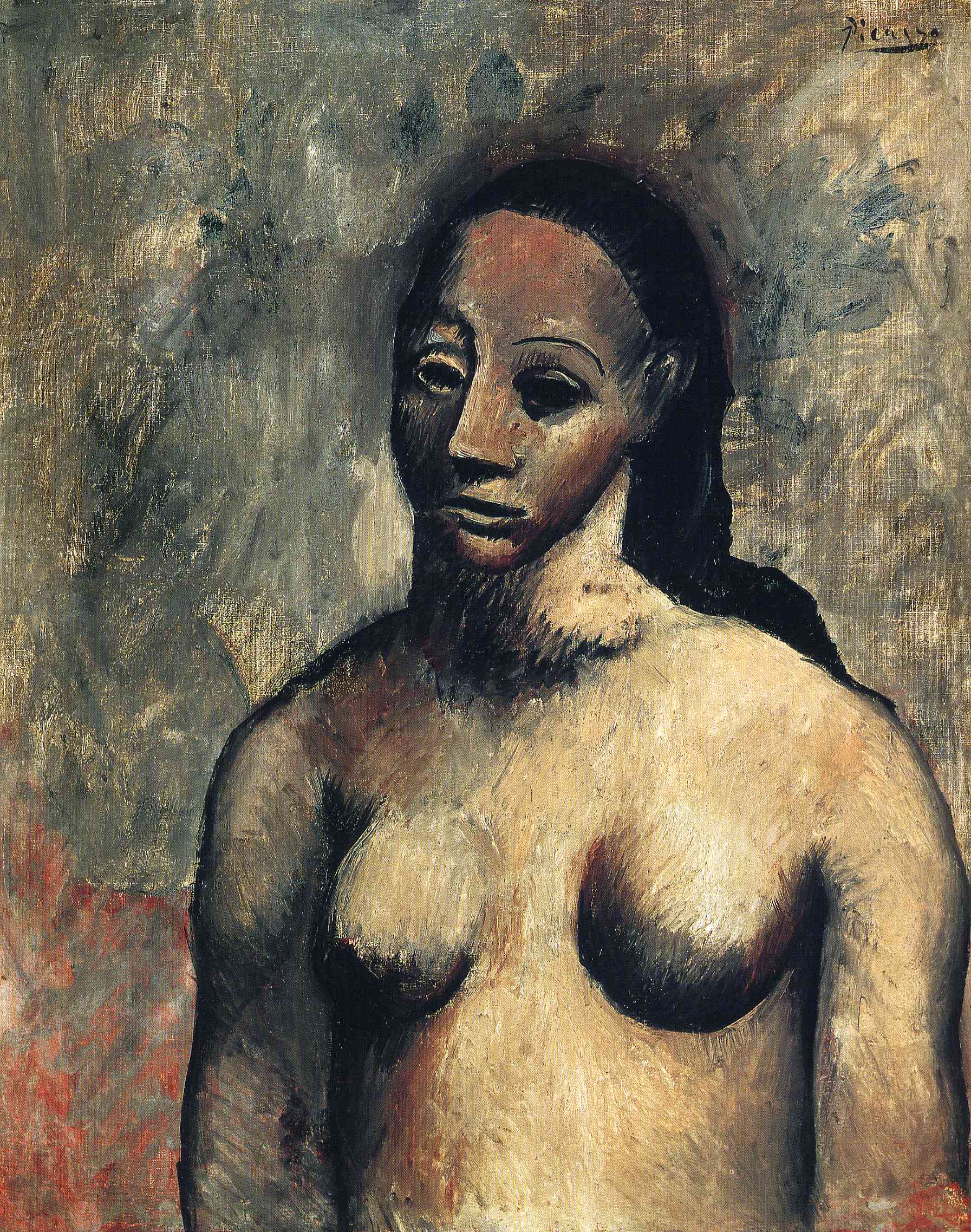 Bust of nude woman (1906) - Pablo Picasso Tablo