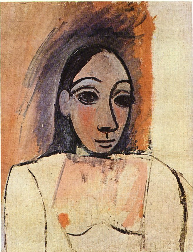 Bust of woman (1907) - Pablo Picasso Tablo