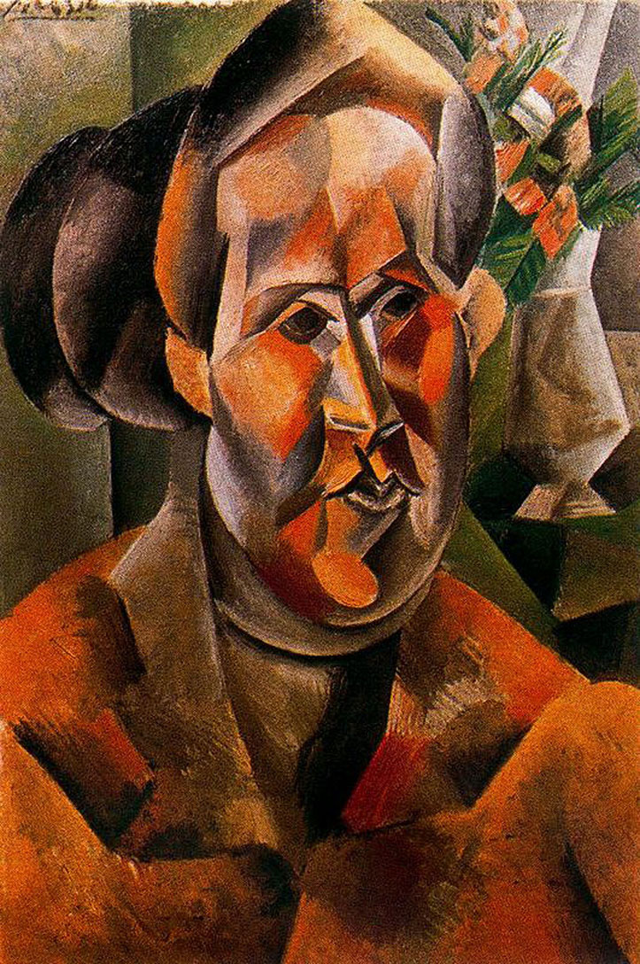 Bust of woman with flowers (1909) - Pablo Picasso Tablo