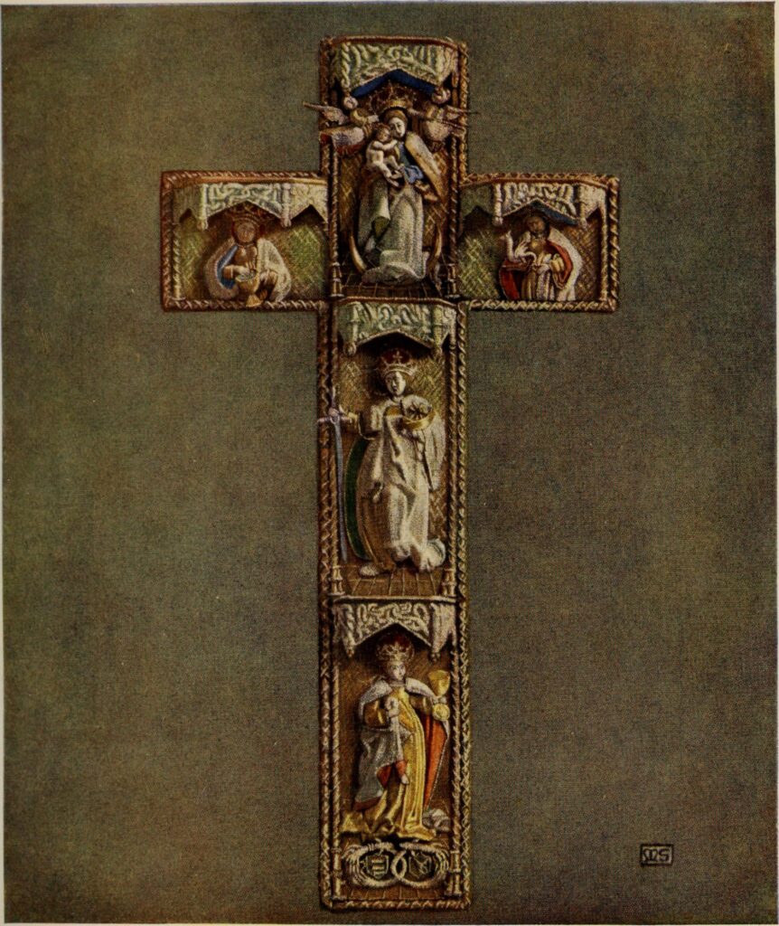 CROSS EMBROIDERED ON A CHASUBLE (1909) - Marianne Stokes Tablo
