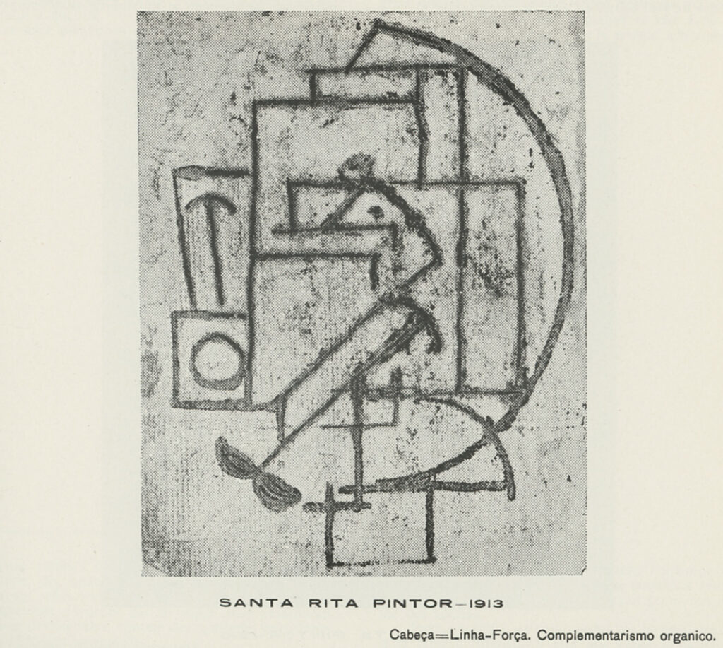 Cabeça = linha – força. Complementarismo orgânico (1913) - Guilherme de Santa-Rita Tablo