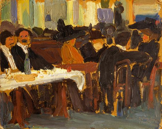 Cafe in Paris (1908) - Amadeo de Souza-Cardoso Tablo