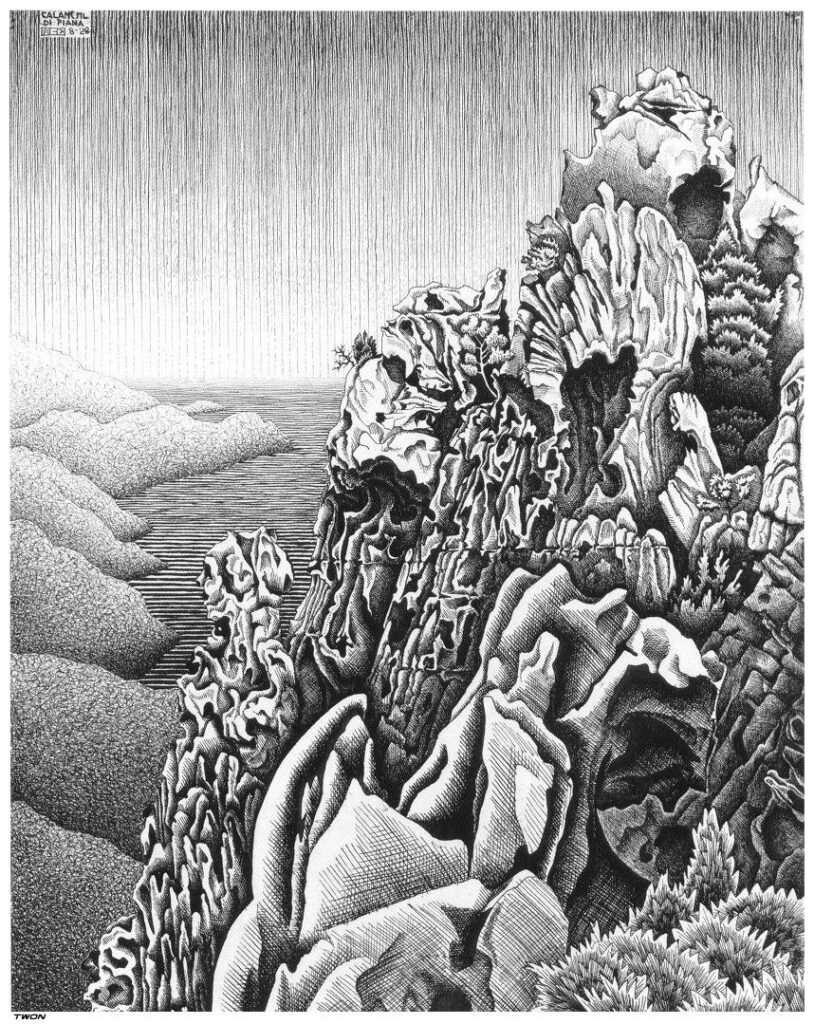 Calanques de Piana (1928) - M. C. Escher Tablo