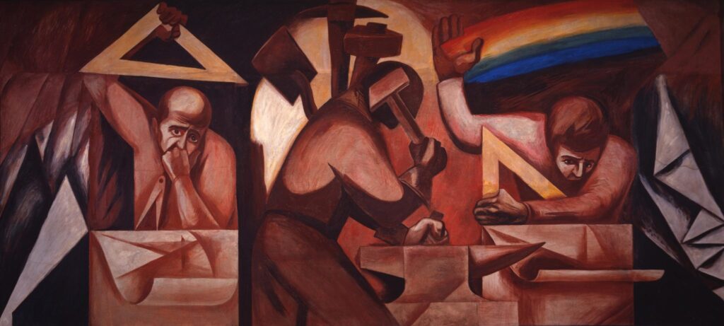 Call to Revolution and Table of Universal Brotherhood (Science, Labor and Art) (1930) - José Clemente Orozco Tablo
