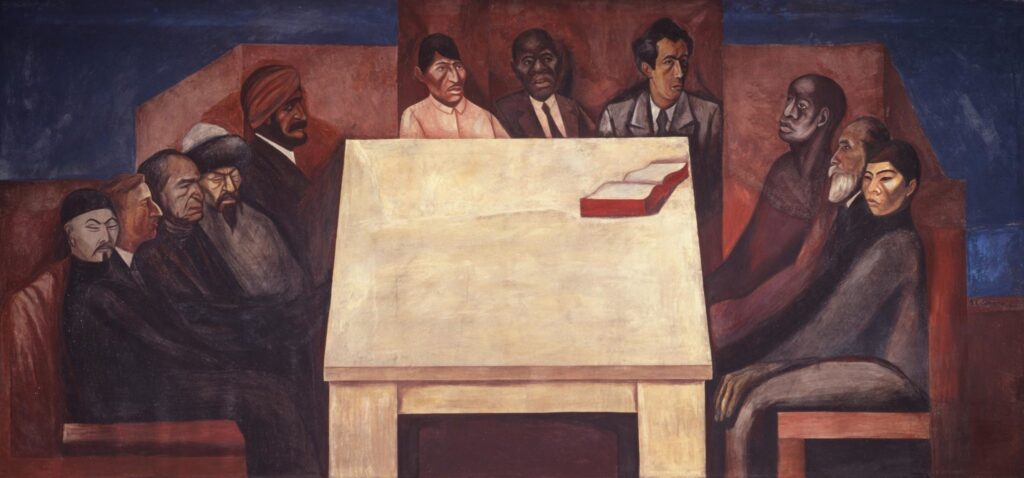 Call to Revolution and Table of Universal Brotherhood (Table of Universal Brotherhood) (1930) - José Clemente Orozco Tablo