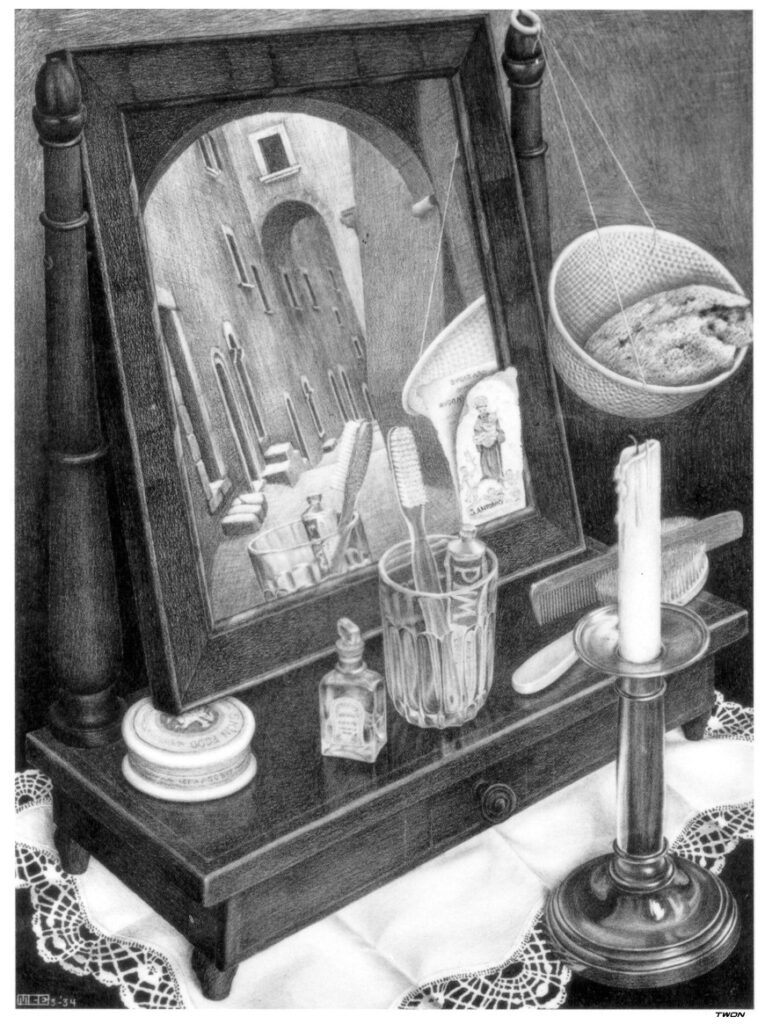 Candle Mirror (1934) - M. C. Escher Tablo