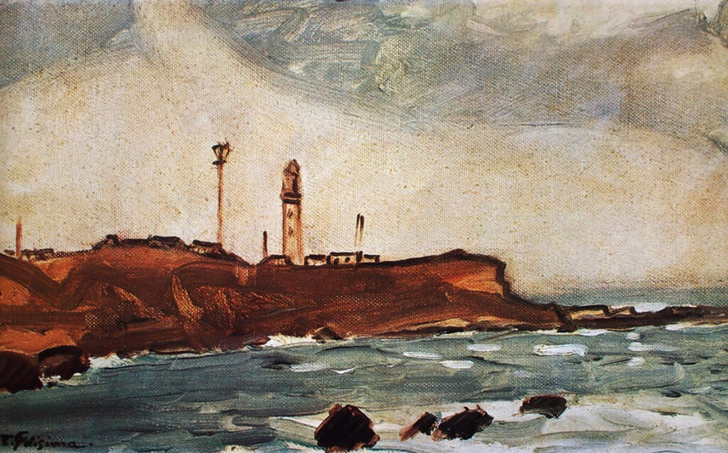 Cape Inubo Lighthouse (1940) - Fujishima Takeji Tablo