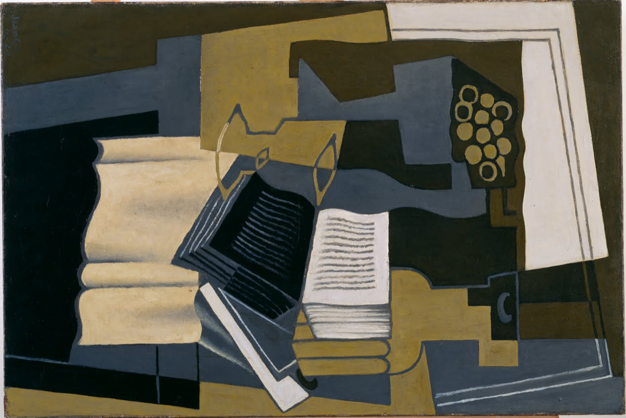 Carafe and Book (1920) - Juan Gris Tablo
