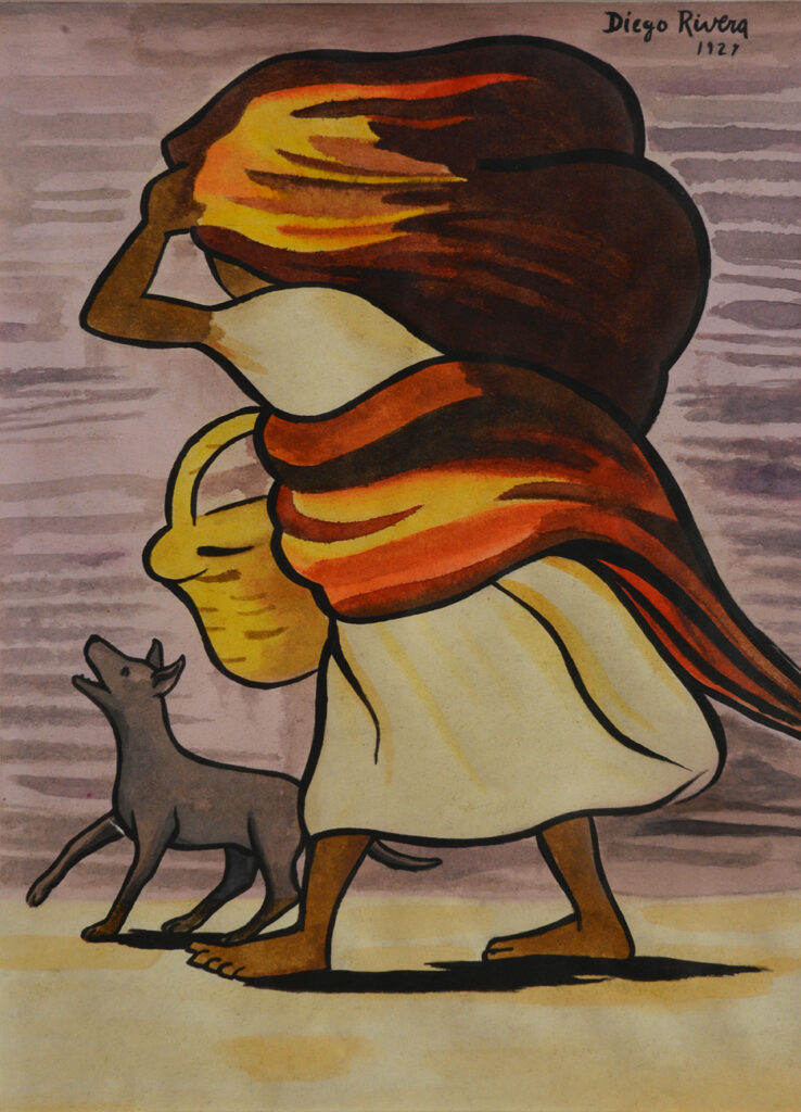 Cargadora Con Perro (1927) - Diego Rivera Tablo