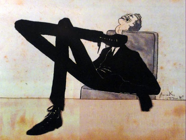 Caricature of the artist Emmerico Nunes (1909) - Amadeo de Souza-Cardoso Tablo