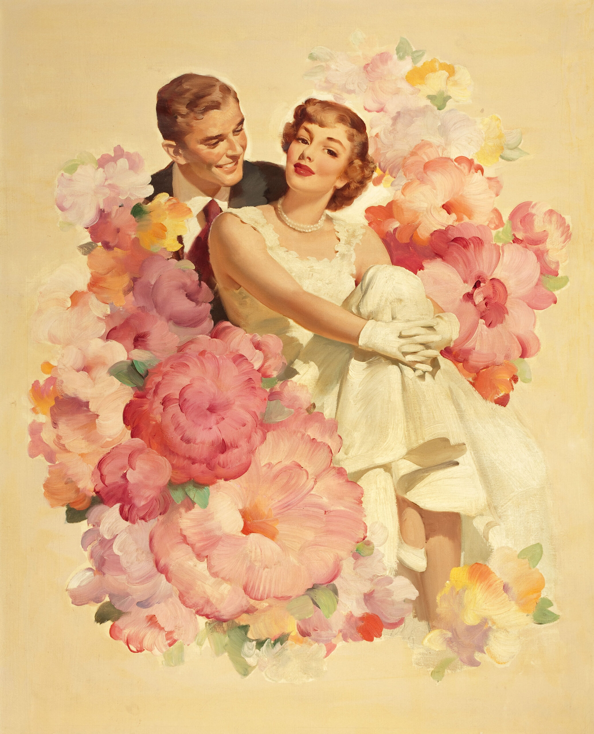 Cashmere Bouquet Soap Ad Illustration - Haddon Sundblom Tablo