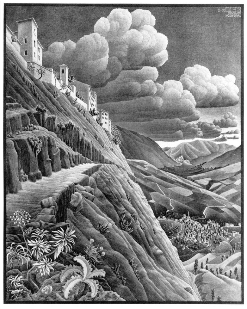 Castrovalva (1930) - M. C. Escher Tablo