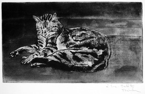 Cat On The Floor (1902) – Théophile Steinlen Tablo