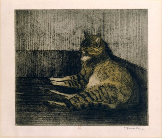 Cat Sleeping In A Corner (1902) – Théophile Steinlen Tablo