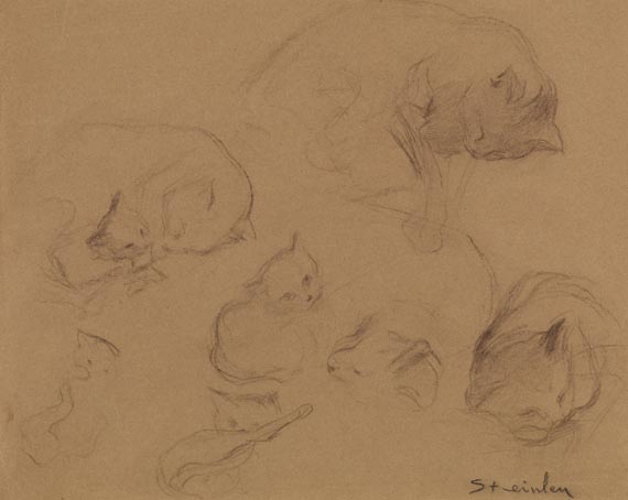 Cat Study (1900) – Théophile Steinlen Tablo