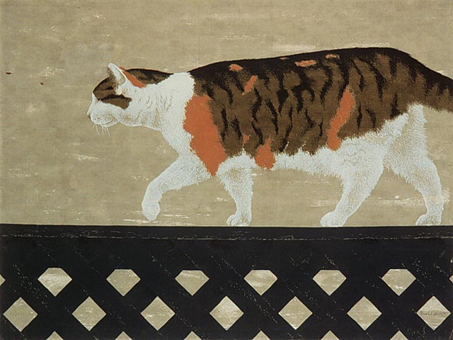 Cat on Fence (1956) - Alex Colville Tablo