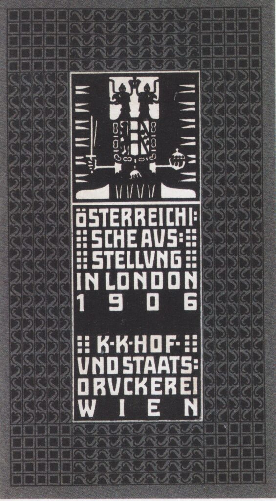 Catalogue of the Austrian Exhibition in London (1906) – Koloman Moser Tablo