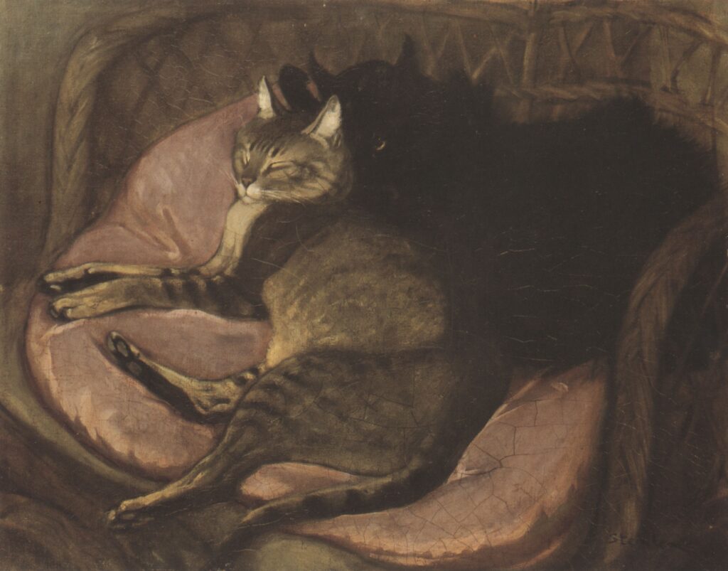 Cats on the Sofa (1908) - Théophile Steinlen Tablo