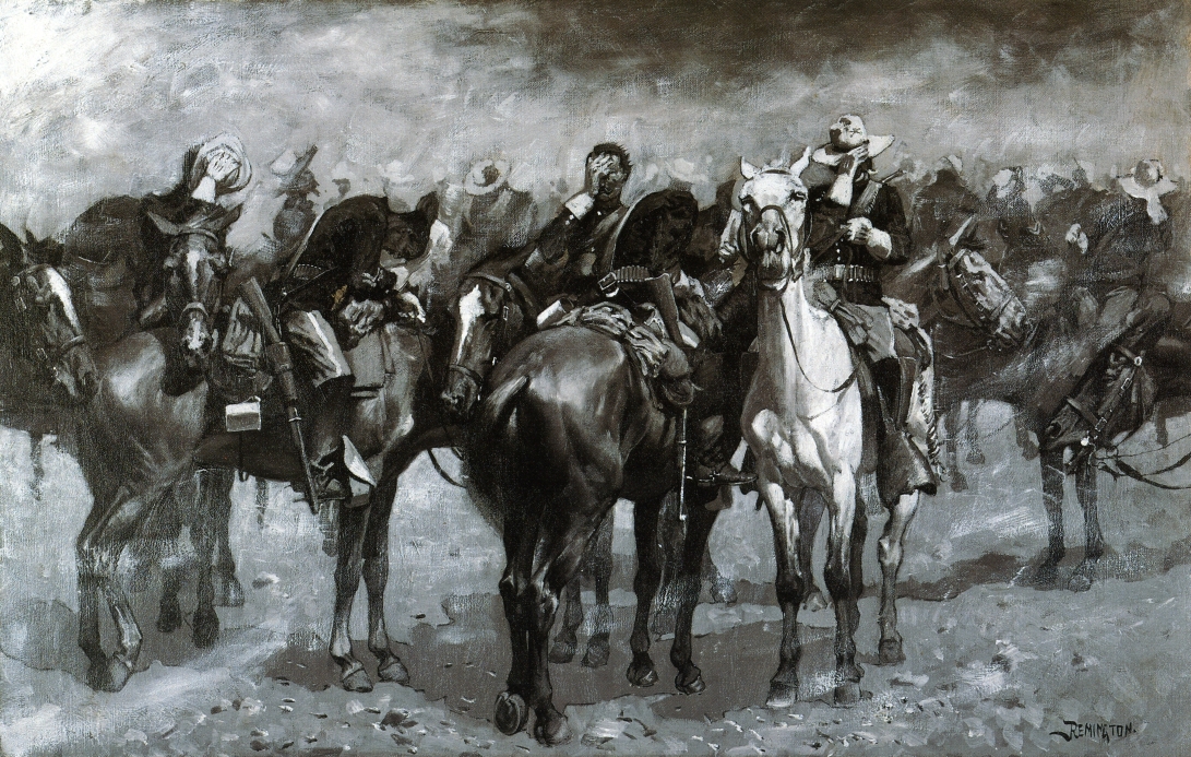 Cavalry in an Arizona Sandstorm (1889) - Frederic Remington Tablo