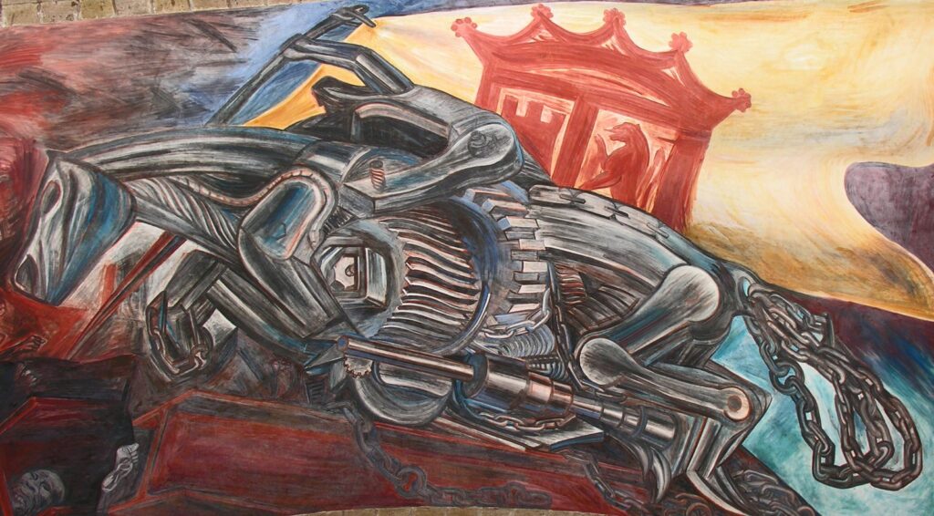 Ceiling mural of Hospicio Cabanas (1939) - José Clemente Orozco Tablo