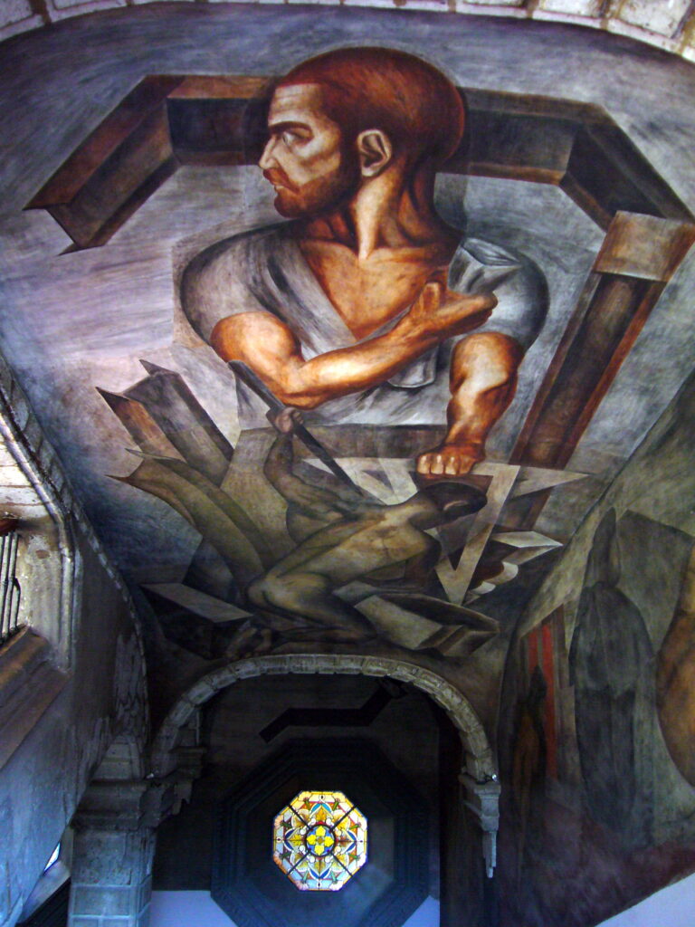 Ceiling of Colegio de San Ildefonso (1926) – José Clemente Orozco Tablo
