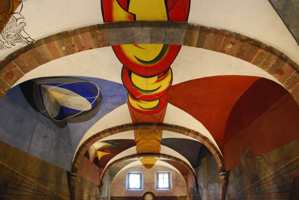 Ceiling on the area of Vida y Obra de General Ignacio Allende - David Alfaro Siqueiros Tablo