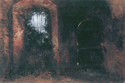 Cellar Window in Heidelberger Schloß (1871) – Wilhelm Trübner Tablo
