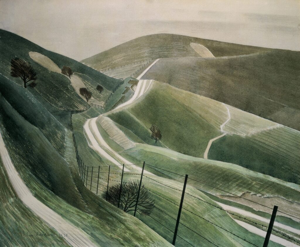 Chalk Paths (1935) – Eric Ravilious Tablo