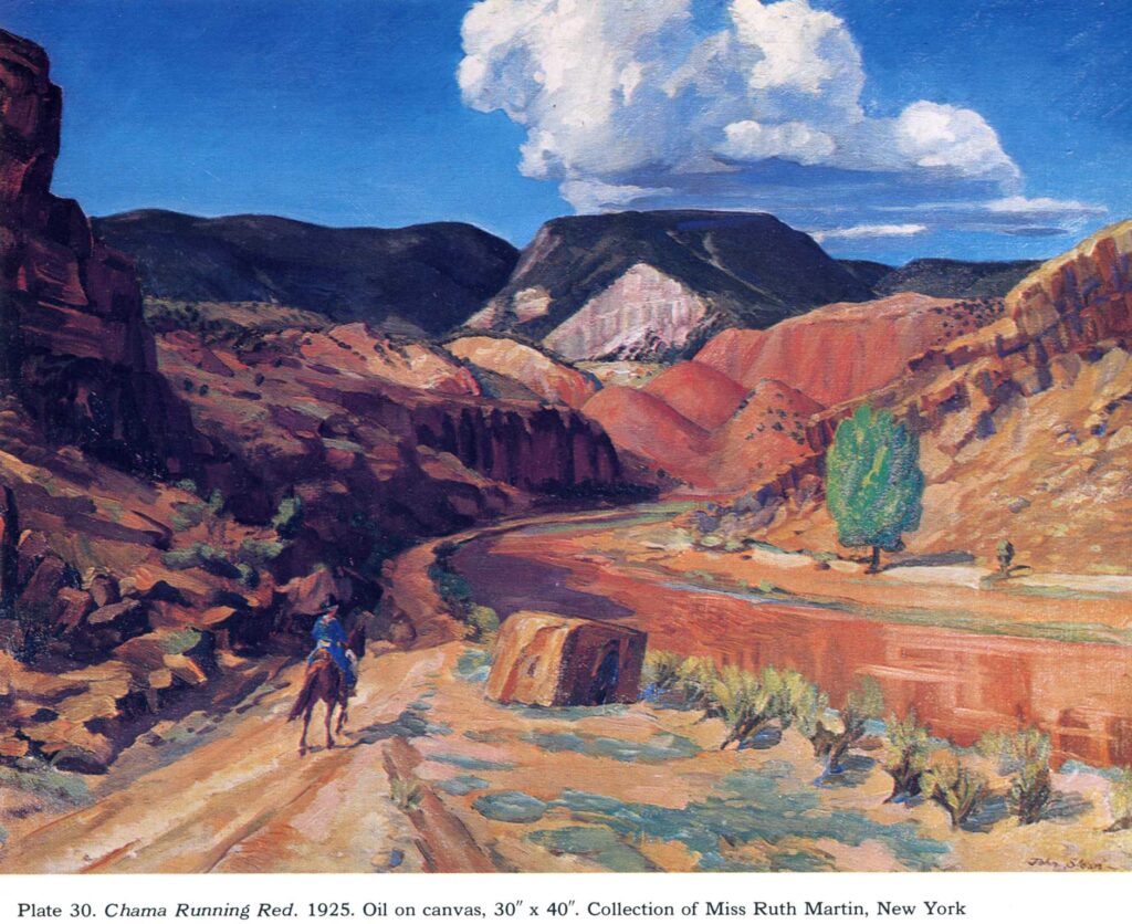 Chama Running Red (1925) - John French Sloan Tablo