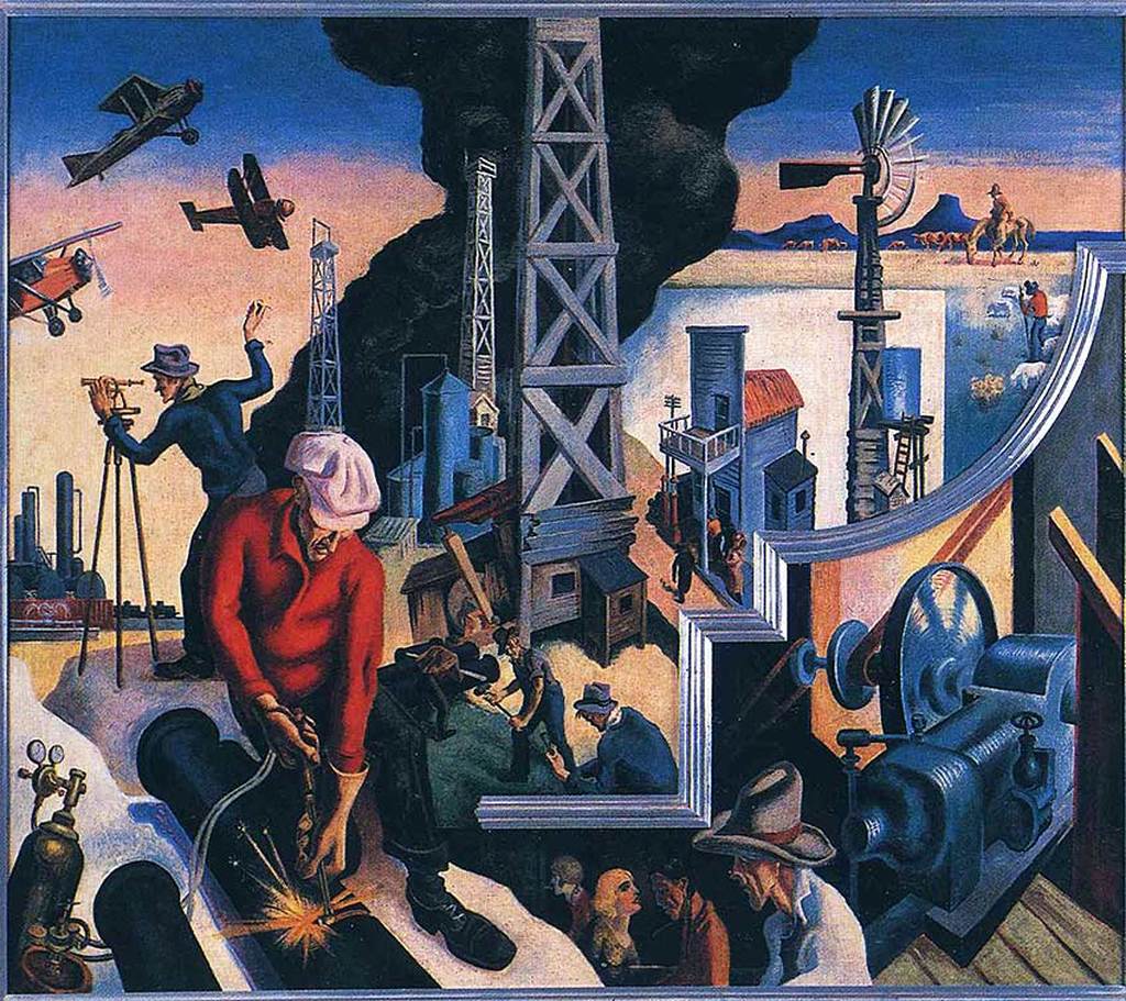 Changing West (1931) - Thomas Hart Benton Tablo