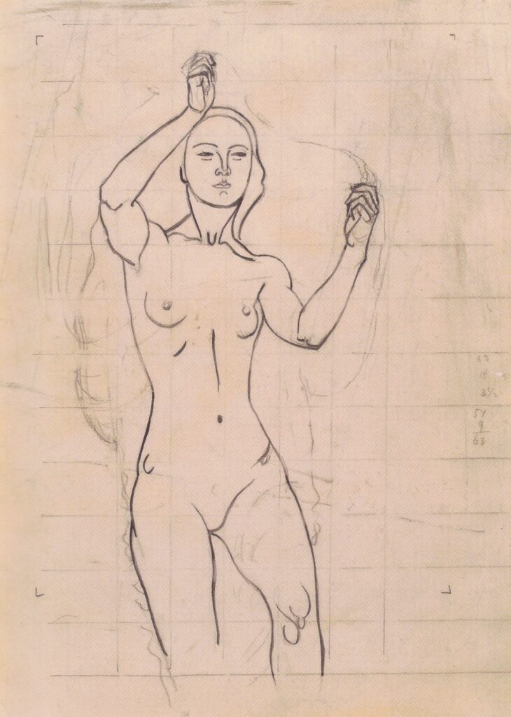 Character study of Venus in the Grotto (1914) – Koloman Moser Tablo