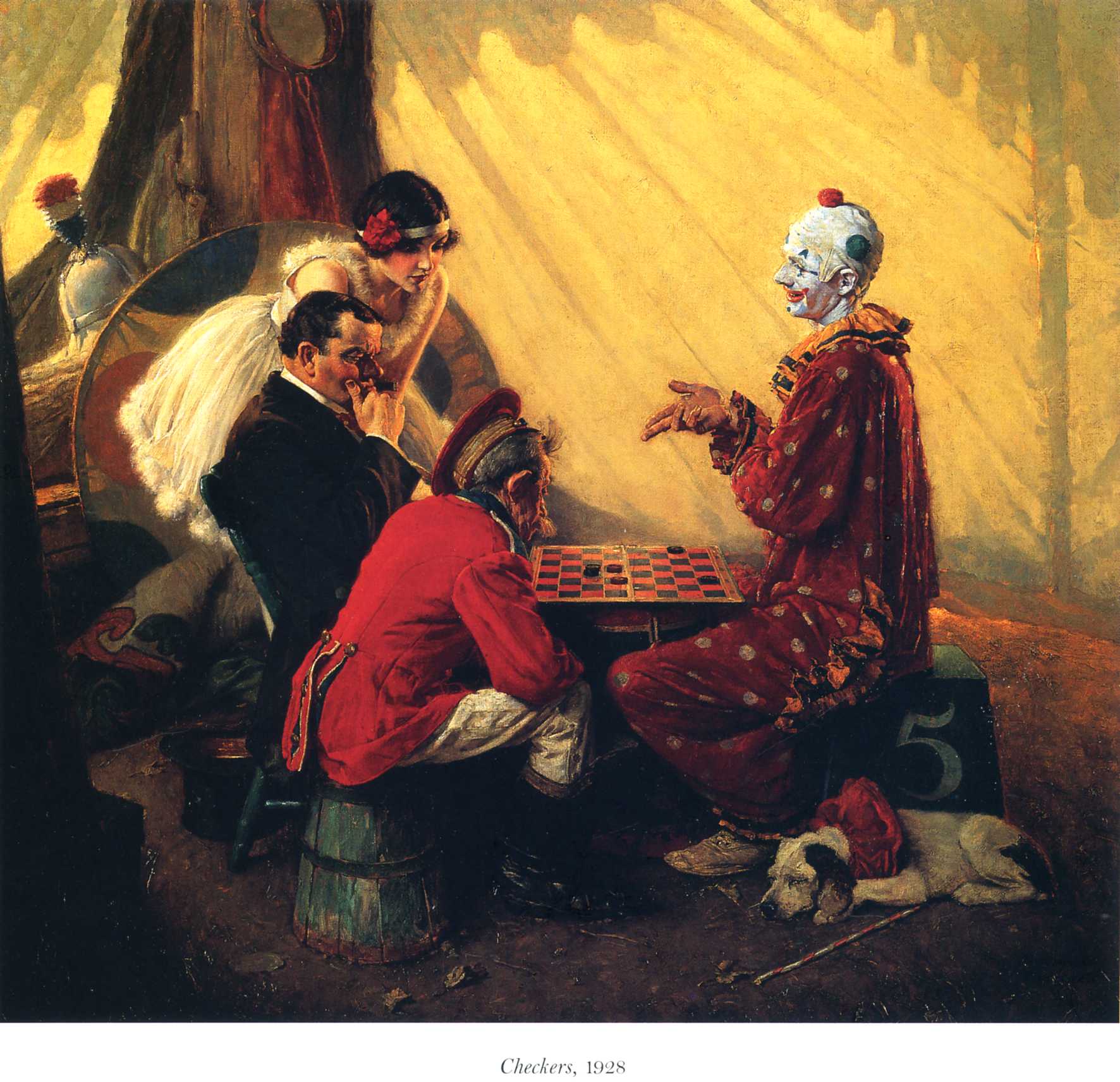 Checkers (1928) - Norman Rockwell Tablo