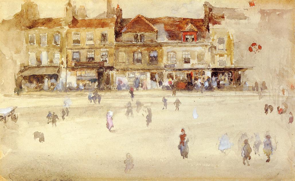 Chelsea Shops (1885) - James McNeill Whistler Tablo
